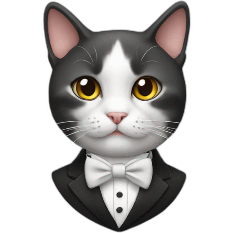 Cat in a tuxedo emoji