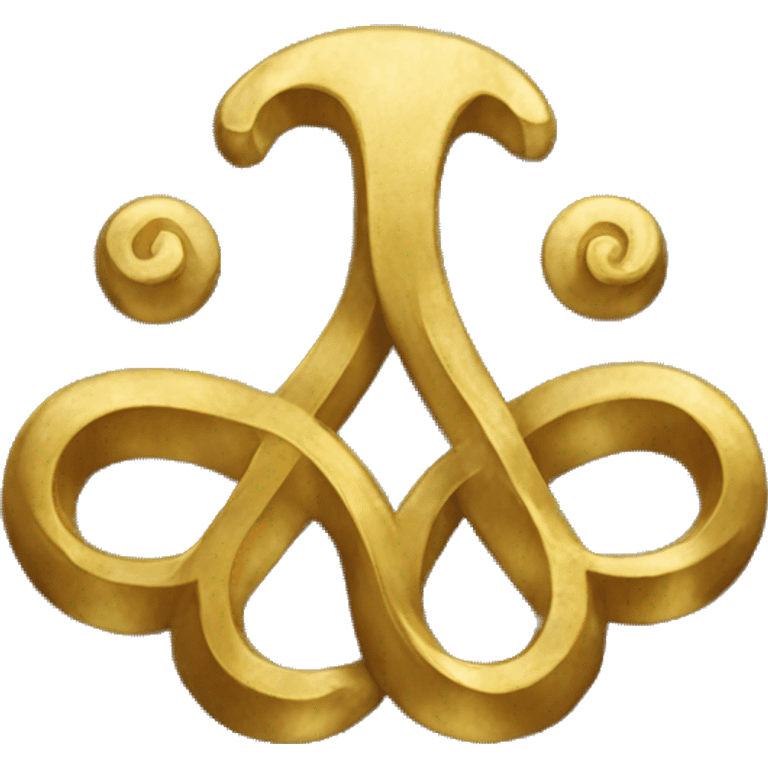 gold Triskelion symbol emoji