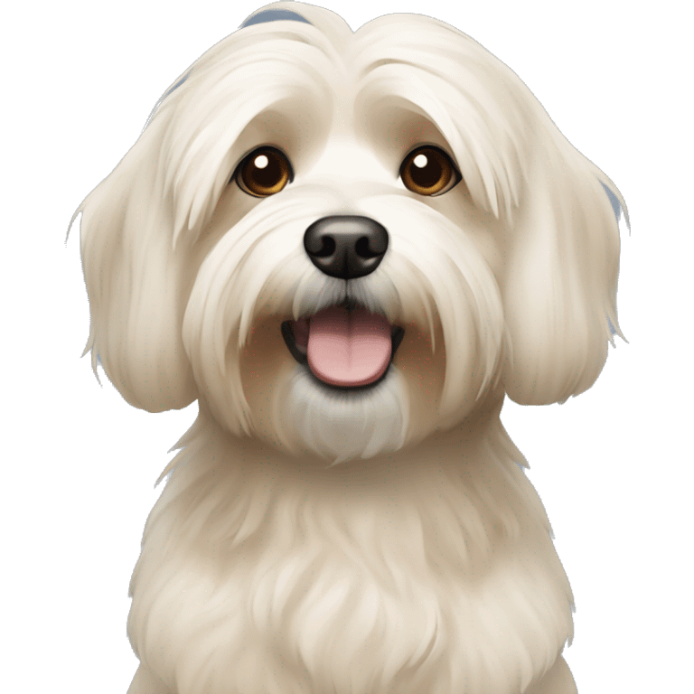 Short hair, beige Havanese dog emoji