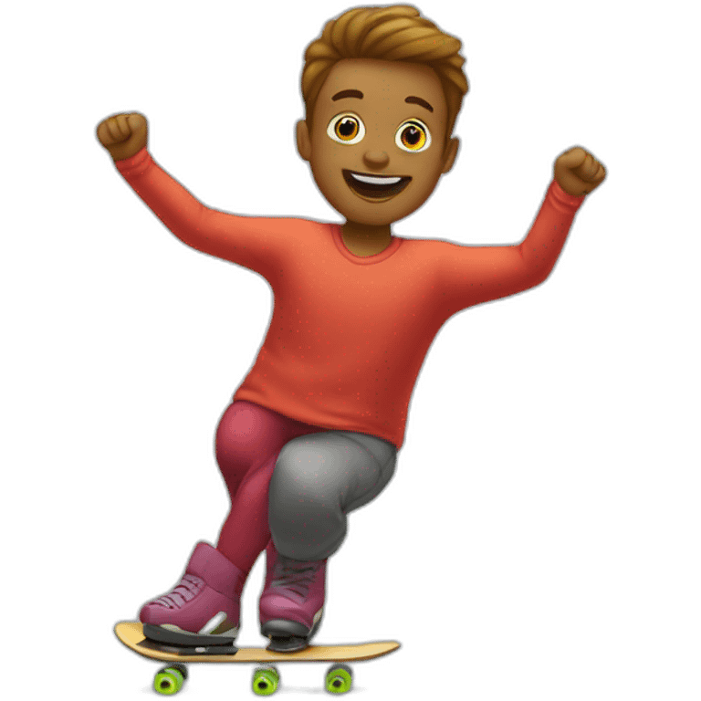 round cartoon skittles skaters emoji