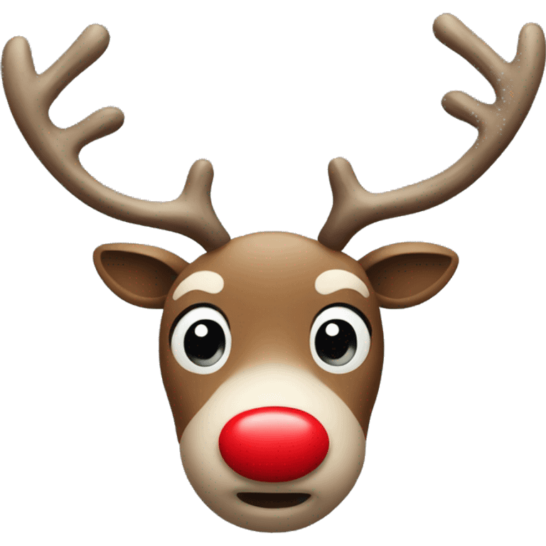 reindeer with red nose emoji