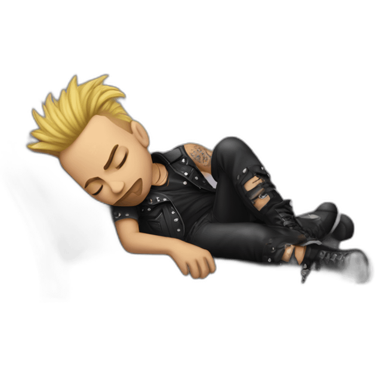 Punk rock star sleeping emoji