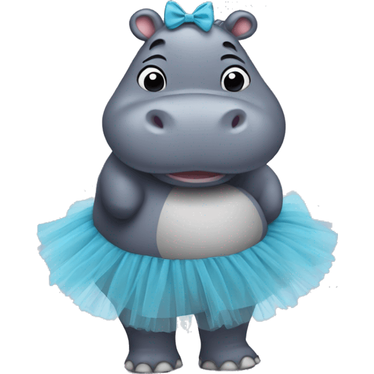 hippo with a tutu emoji