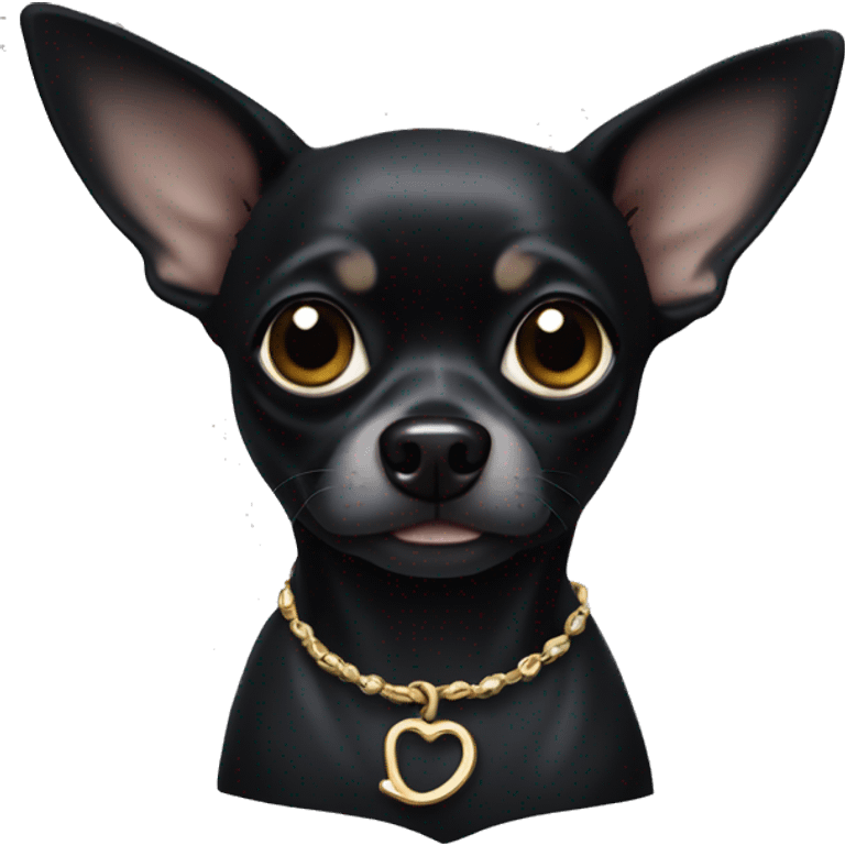 Two all black chihuahuas emoji