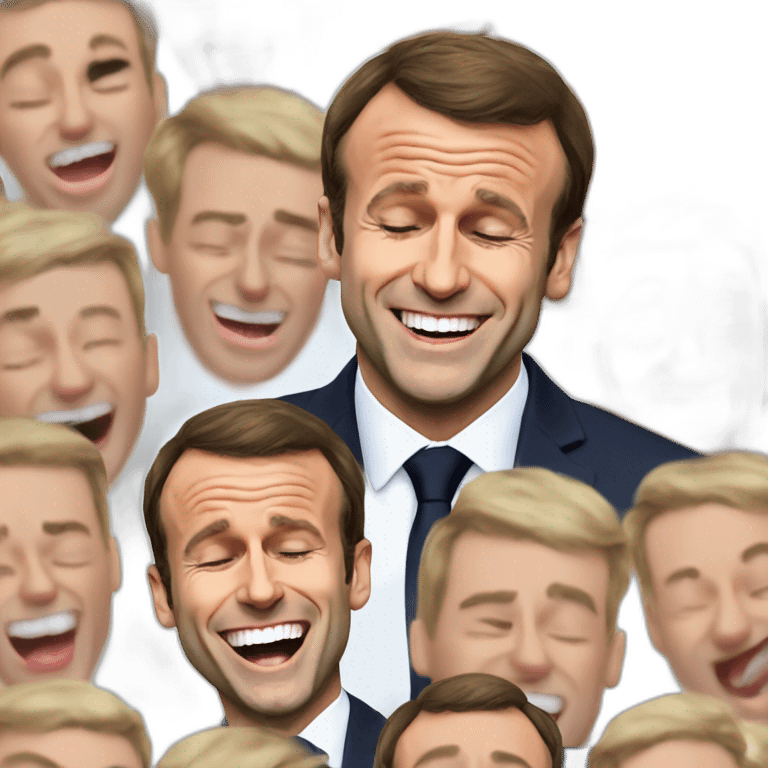 Emmanuel macron laughing and crying emoji