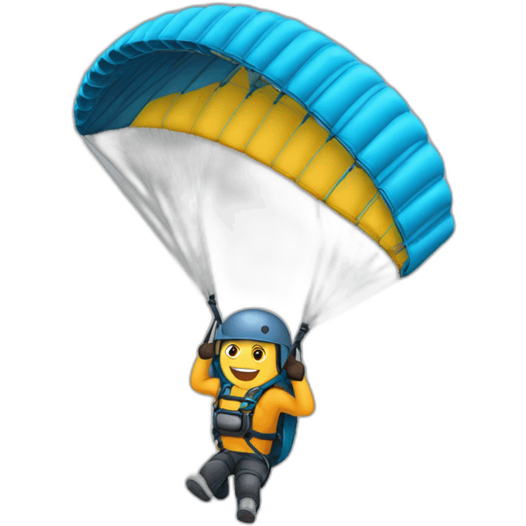 moniteur de parapente avec son élève emoji