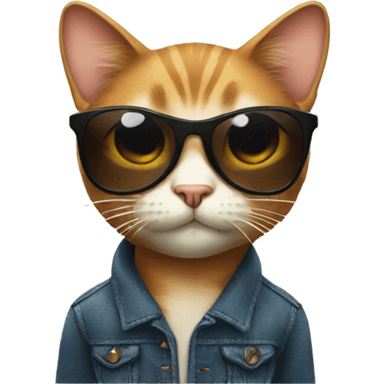 Cat with sunglasses emoji