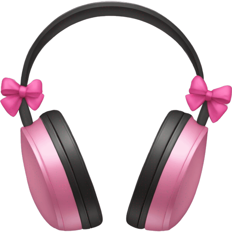 Headphones with pink bows emoji