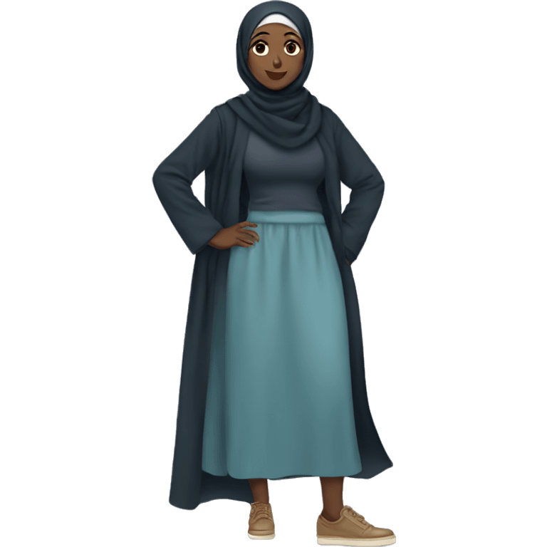 African Hijabi wearing shoes  emoji