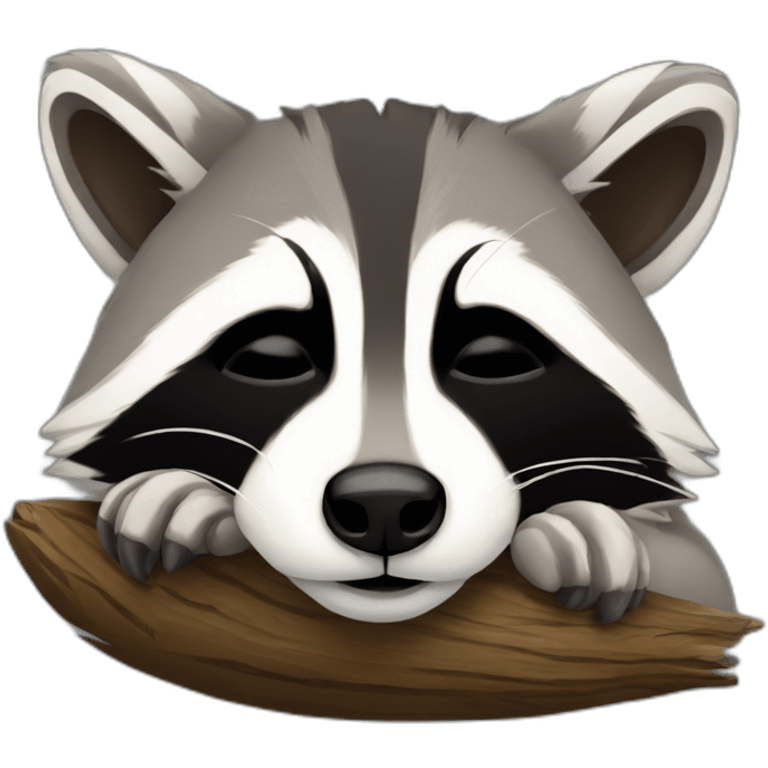 Sleeping racoon emoji