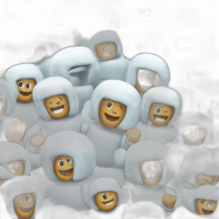 igloo celebration white background emoji