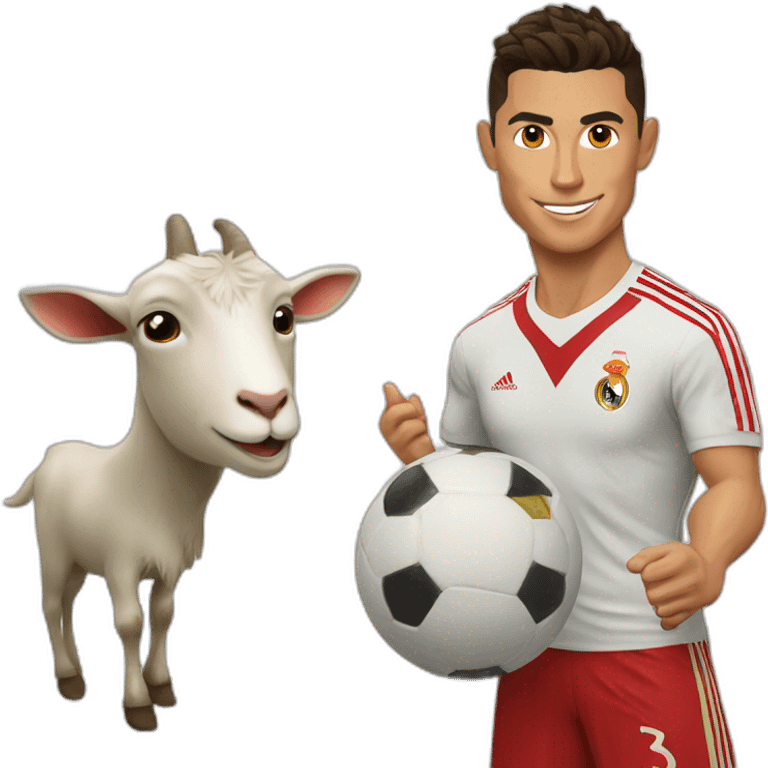 Cristiano Ronaldo and à goat emoji