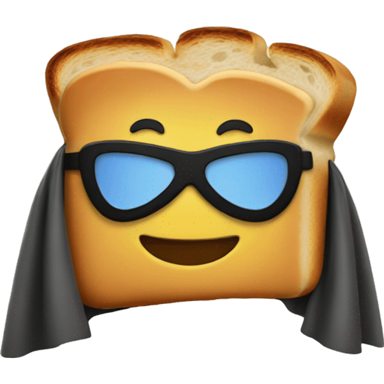 toast wearing a superhero cape emoji