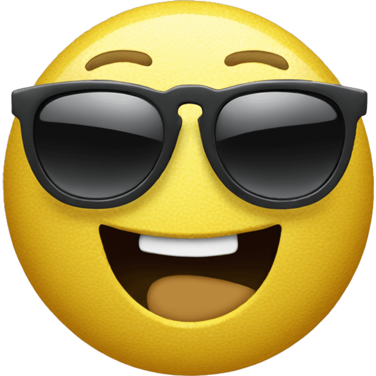 emoji face with sunglasses and pointing at the romt  emoji