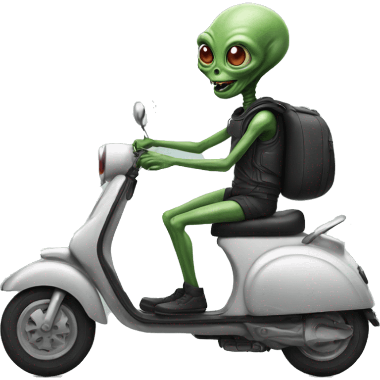 alien on a scooter  emoji