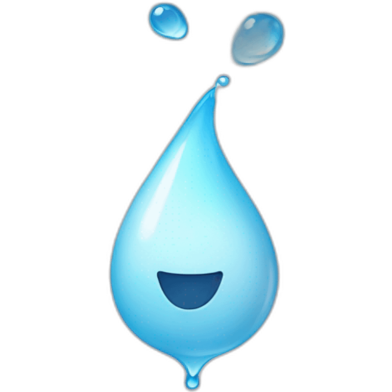 Super happy milk droplet  emoji