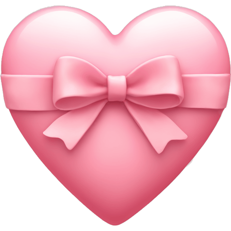 Pastel red heart with bow  emoji