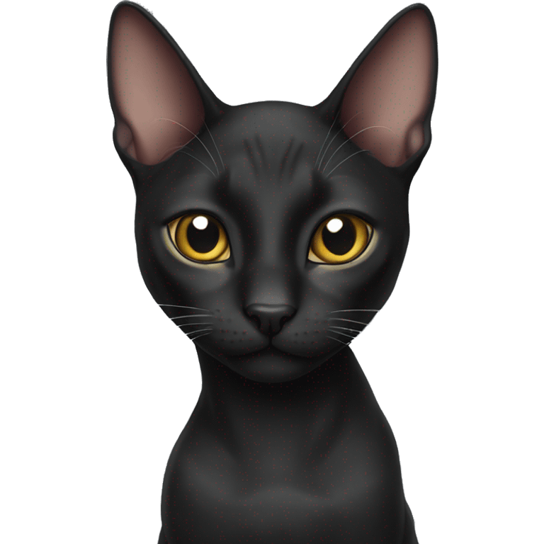 Black oriental cat emoji