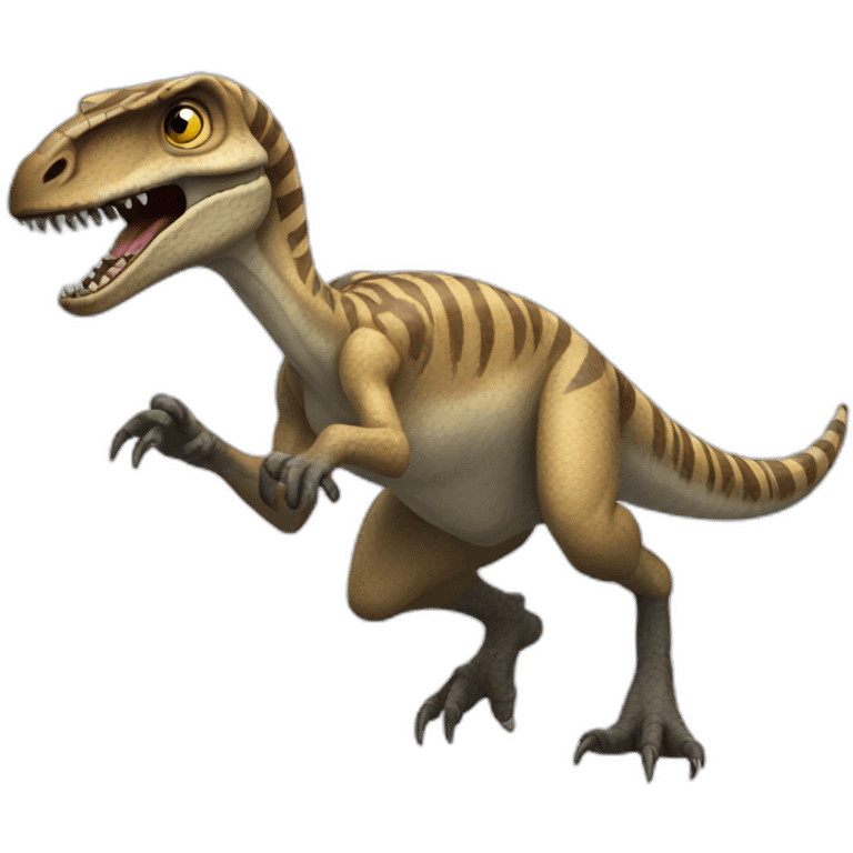 Running Velociraptor emoji