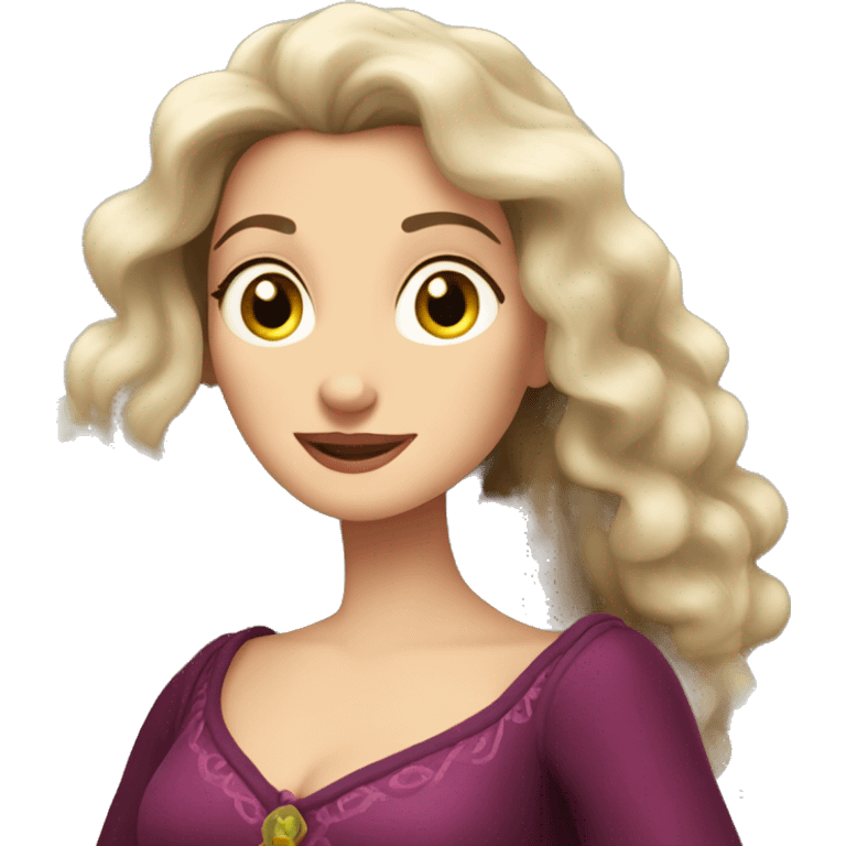 Mother gothel with long hair from Tangled  emoji