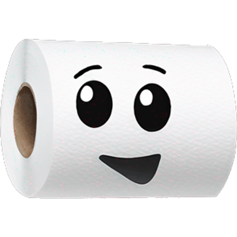 3 toilet paper rolls on a stick emoji