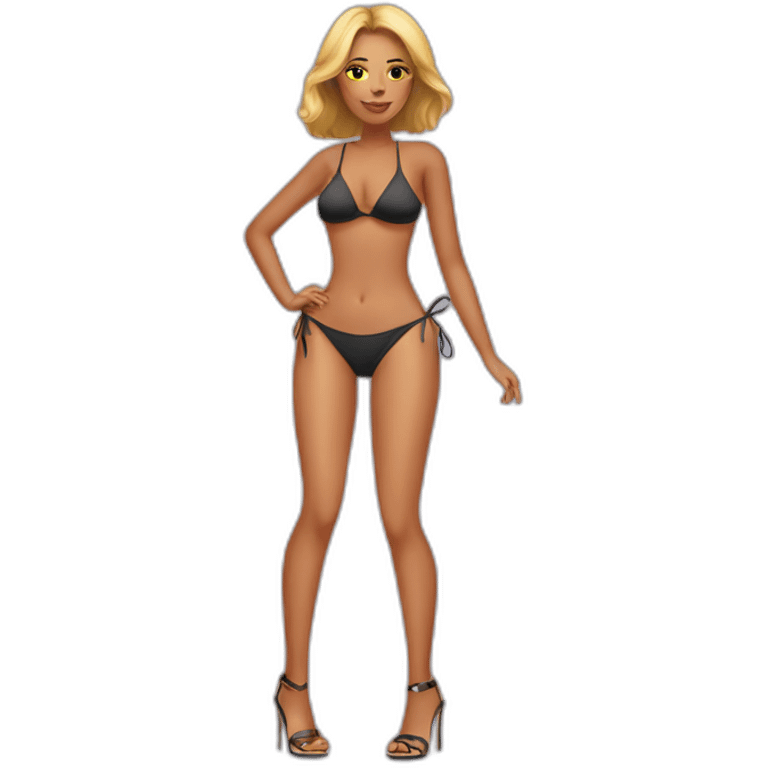 woman on bikini and high heels emoji