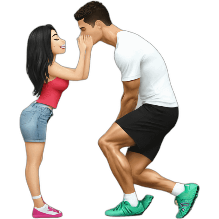 Cristiano Ronaldo kiss feet georgina emoji