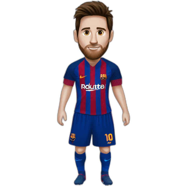 Messi doing siuu emoji