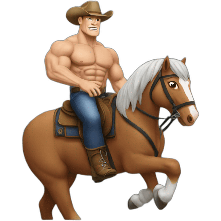 John Cena on a horse emoji