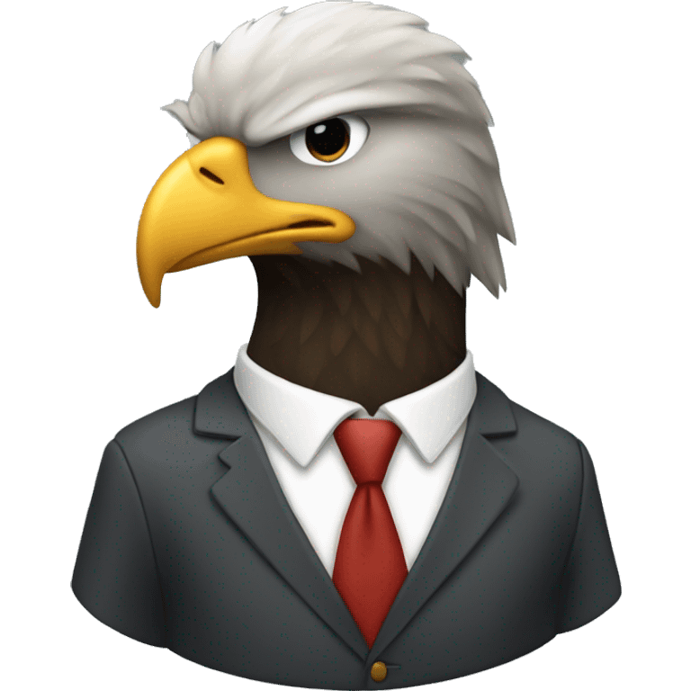 Bald Eagle in a Business Suit like a stock trader emoji