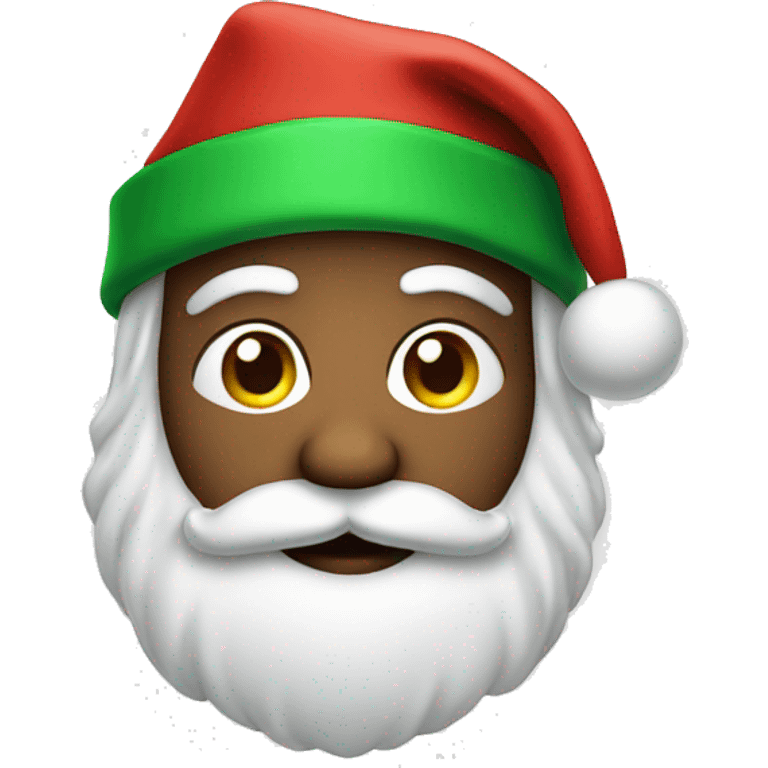 Santa with green hat emoji