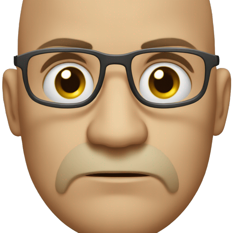 angry bald guy with glasses emoji