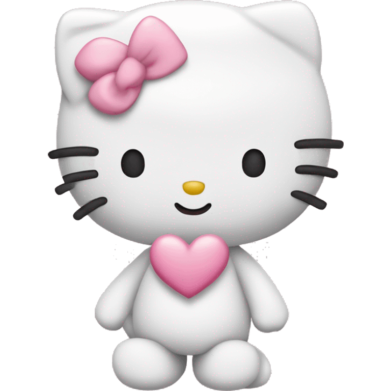 Hello Kitty in love emoji