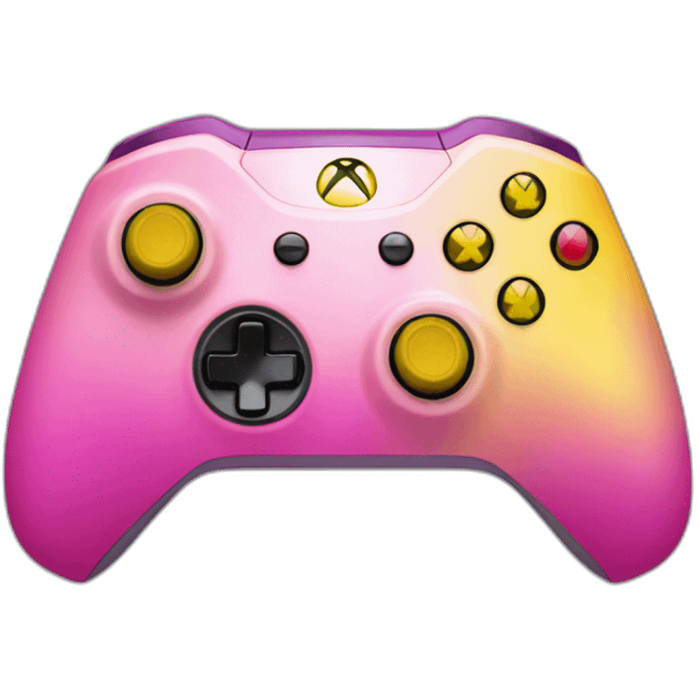 pink yellow gradient xbox controller emoji