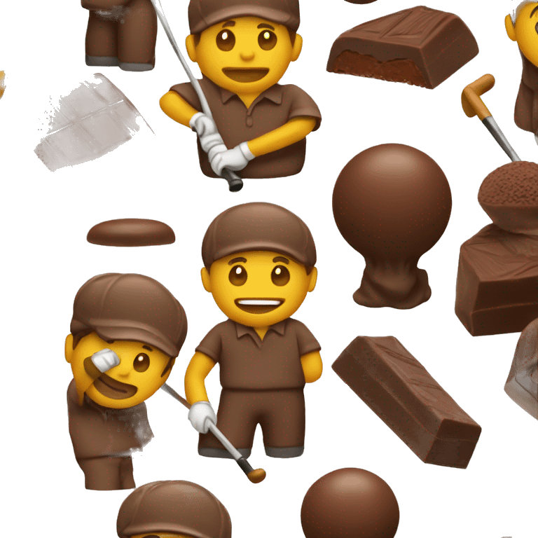 Chocolate golfer emoji