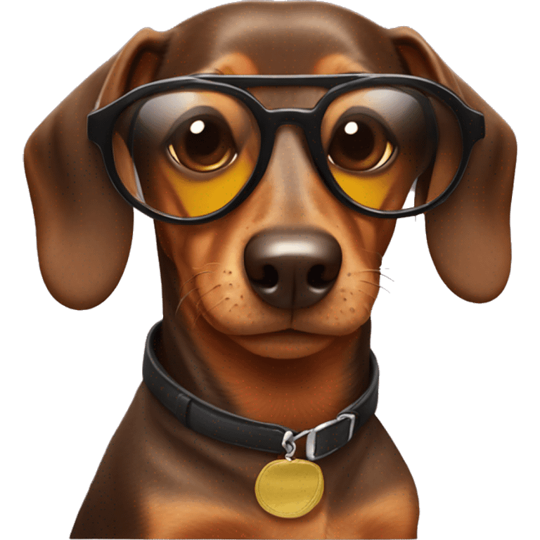 Dachshund  wearing sunglasses  emoji