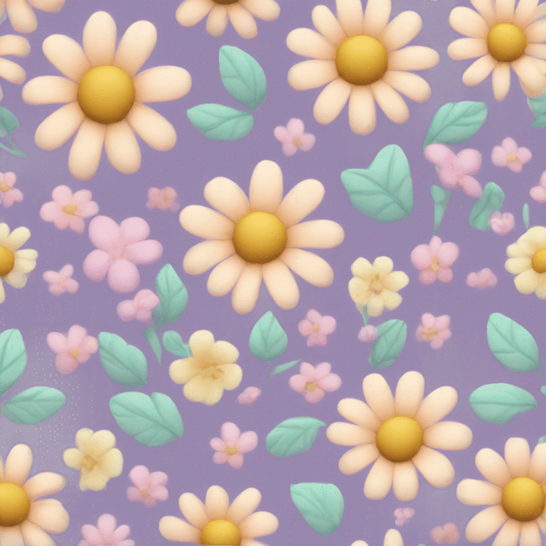 Pastel flowers emoji