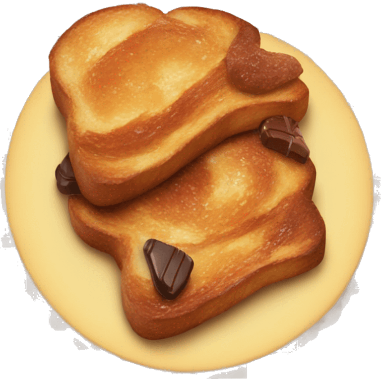 French toast, chocolate croissant  emoji