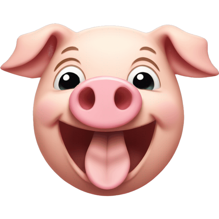 Pig laughing emoji