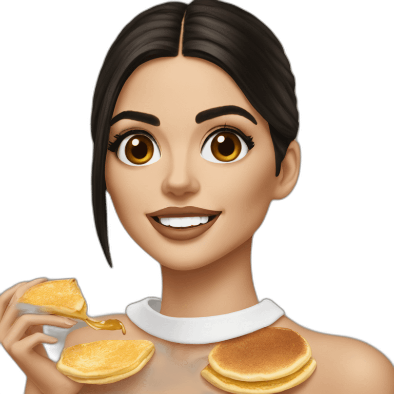 Kendall Nicole Jenner eat pancake emoji