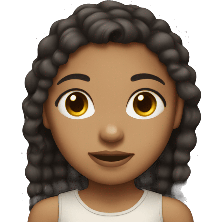 Light skin dark hair girl emoji