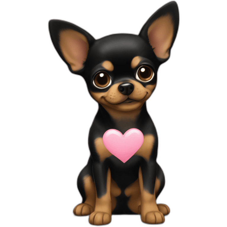 yorkshire+heart+chihuaua+black emoji