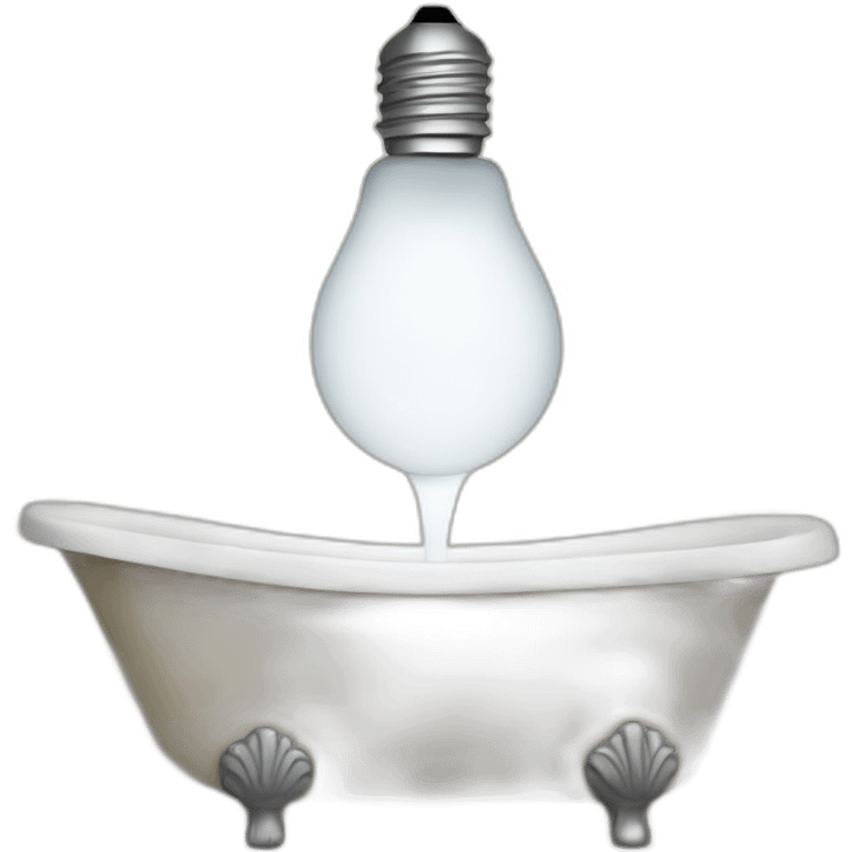 Lightbulb in a bath emoji