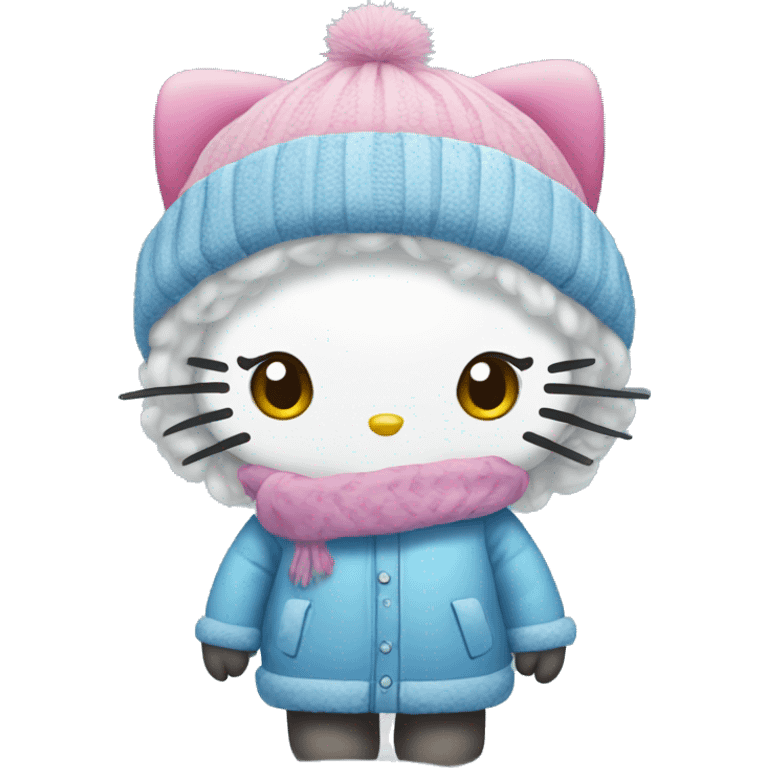 Hello kitty winter emoji