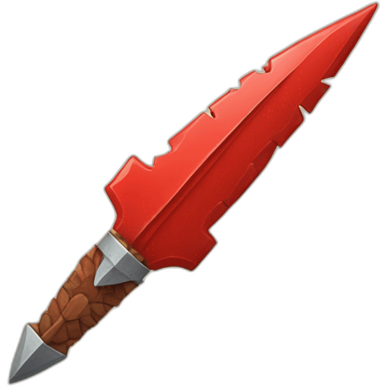 Red arrowhead with a dagger in the middle emoji