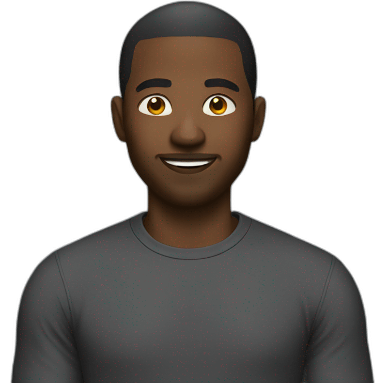 black man gaming emoji