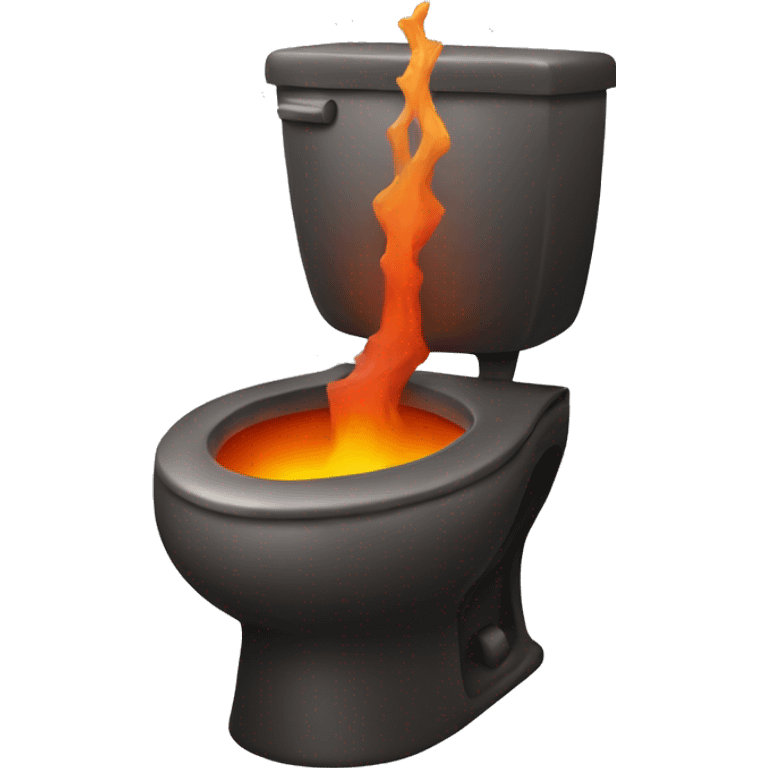 Volcano toilet emoji