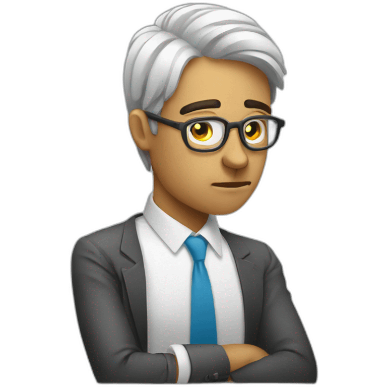 Tired designer fintech emoji