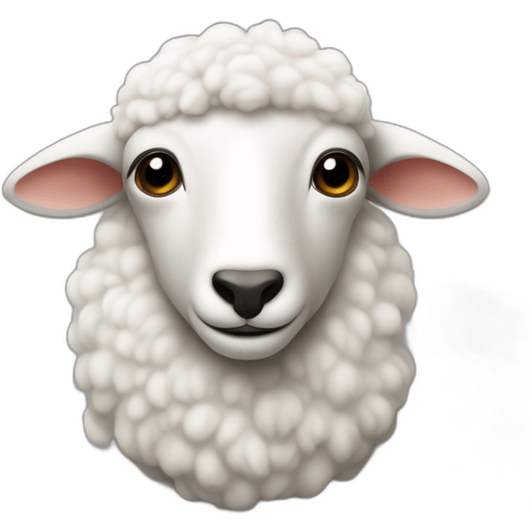 Mouton avec une tête de debil emoji