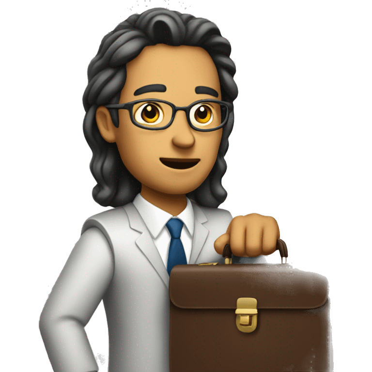 A lawyer with a briefcase  emoji